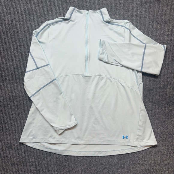 Under Armour Tops - Under Armour Pullover Womens 1X Light Blue Quarter Zip Long Sleeve Athletic Top